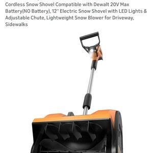 Worksky Cordless 12" Electric Snow Shovel - Orange/Black
